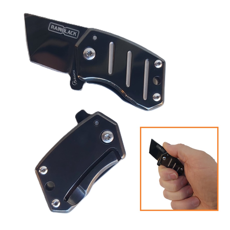 Albainox Rainblack Tanto mini folding knife black 2,8 (25096)