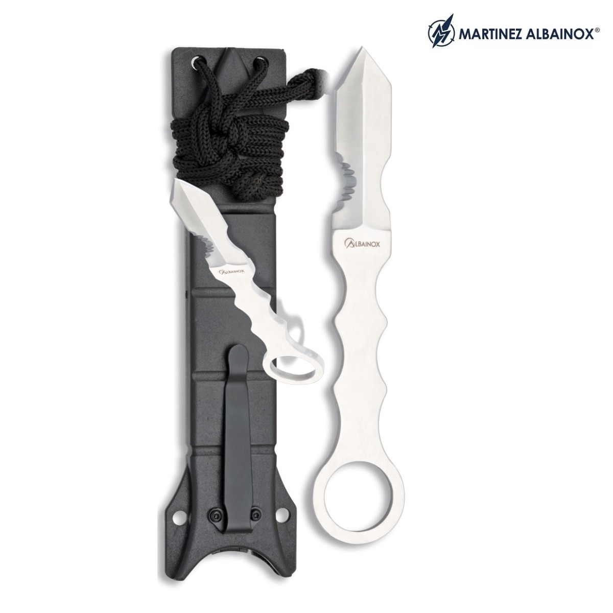 Albainox thrower knife with ABS sheath(32521)