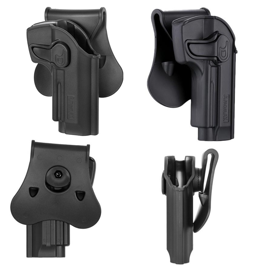 AMOMAX AM-T92G2 Fondina In Polimero M9 con ritenzione - destra - con paddle
