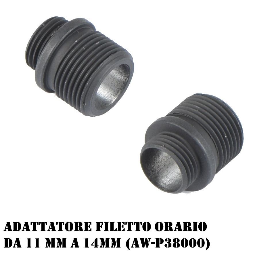 AW CUSTOM ADATTATORE FILETTO ORARIO DA 11mm A 14mm (AW-P38000)