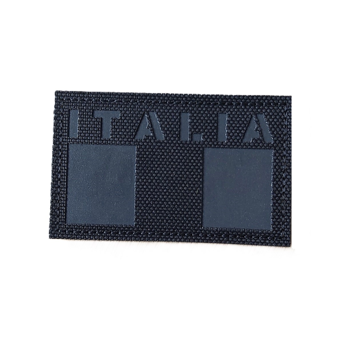 ITALIA FLAG PATCH INFRARED REFLECTIVE BLACK - Laser cut design -Bandierina Italia infrarossi