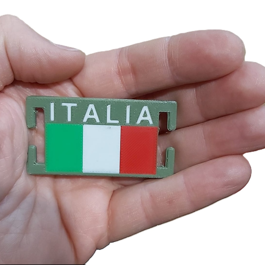 Bandierina Italia su piastrina di plastica MOLLE compatibile- 6 x 3 cm - Image 4