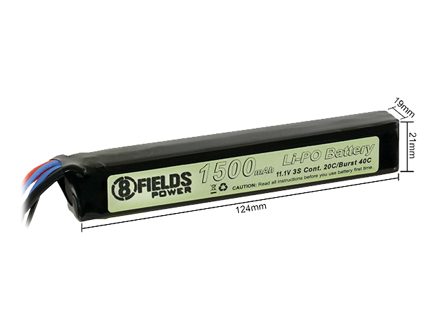 8FIELDS BATTERY LI-PO 1500MAH 11,1V 20/40C