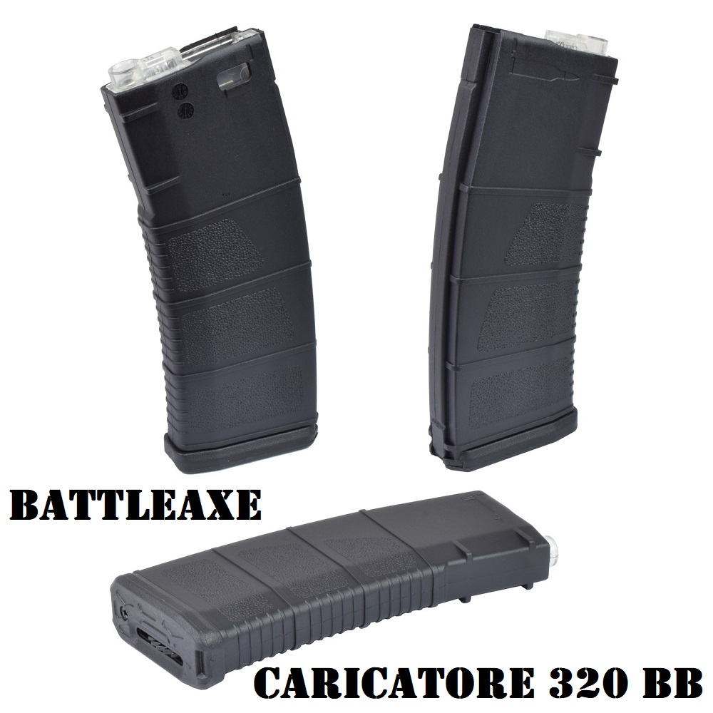 BATTLEAXE CARICATORE M4 MAGGIORATO 320BB - Black (002-9ABK)