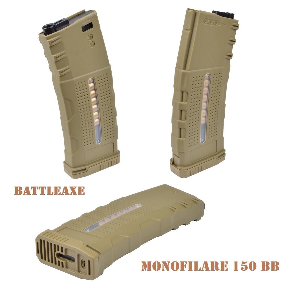 BATTLEAXE BULLET CARICATORE M4 MONOFILARE 150 BB - Coyote (002-4B TN)