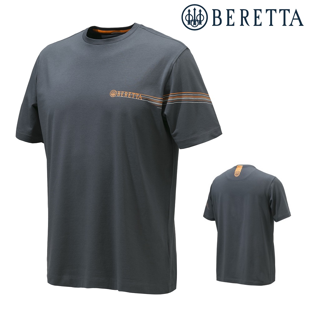 BERETTA LINES T-SHIRT EBONY -grigio scuro (TS921)
