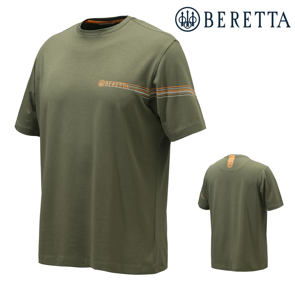 BERETTA LINES T-SHIRT GREEN STONE (TS921)