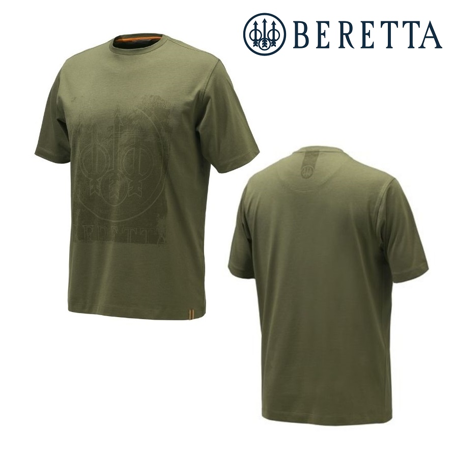 BERETTA LOGO T-SHIRT DARK OLIVE (TS871)