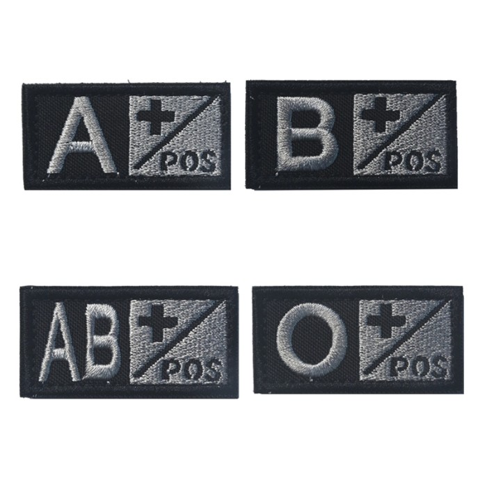 Condor Blood type patch nero/grigio