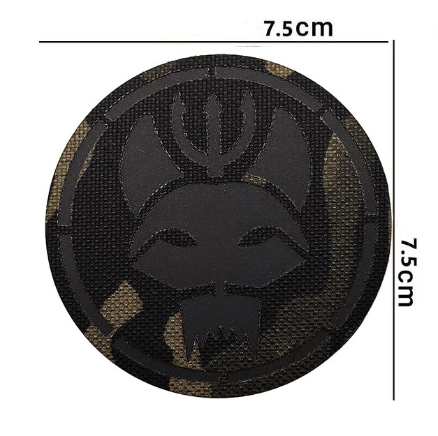 SEAL TEAM BRAVO PATCH CIRCLE MULTICAM BLACK- LASER CUT - INFRARED
