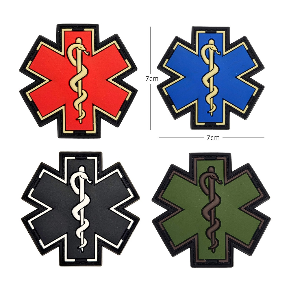 CADUCEUS MEDIC CROSS EMT PVC PATCH