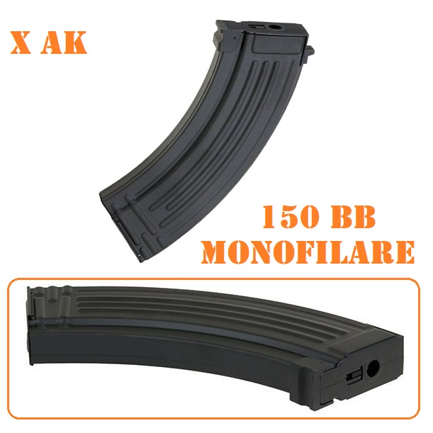 CYMA AK Caricatore Monofilare 150 BB- in metallo