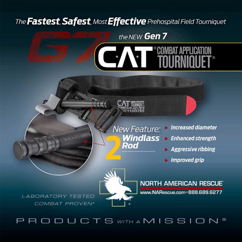 C.A.T. COMBAT APPLICATION TOURNIQUET GEN 7 - Originale U.S.A.( NAR -North American Rescue) - Image 3