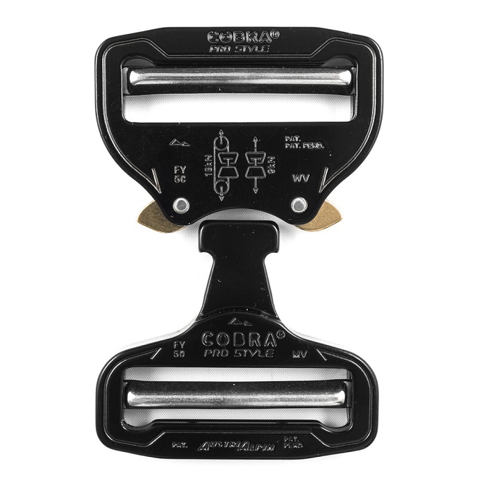 AustriAlpin COBRA PRO STYLE double side release buckle, 50mm, CNC 7075 aluminium - black - Image 2