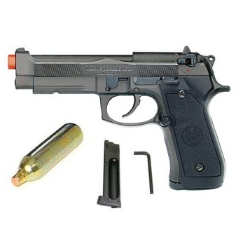 HFC BERETTA M9 NERA CON CARRELLO IN METALLO-CO2