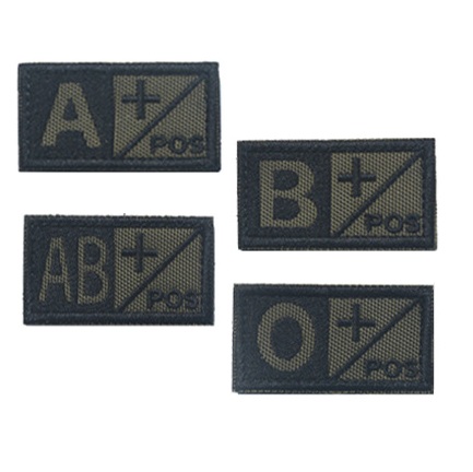 Condor Blood type patch verde/nero