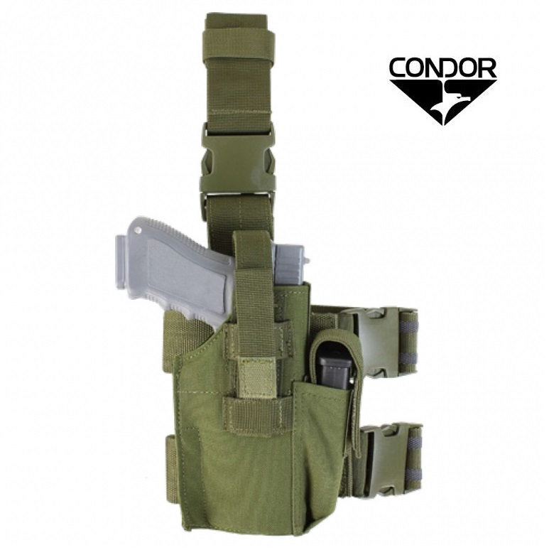 CONDOR TLH Tactical Leg Holster OLIVE - Fondina cosciale verde oliva