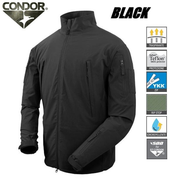 Condor Vapor Lightweight Soft Shell Black