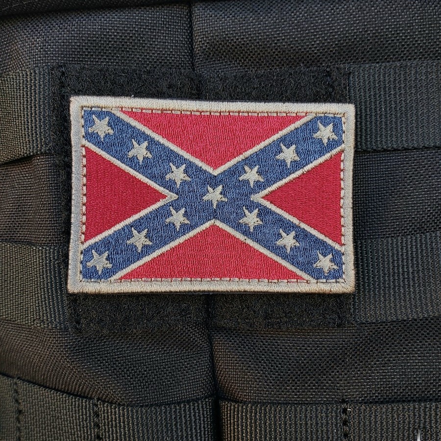 CONFEDERATE STATE REBEL  FLAG - patch con velcro sul retro