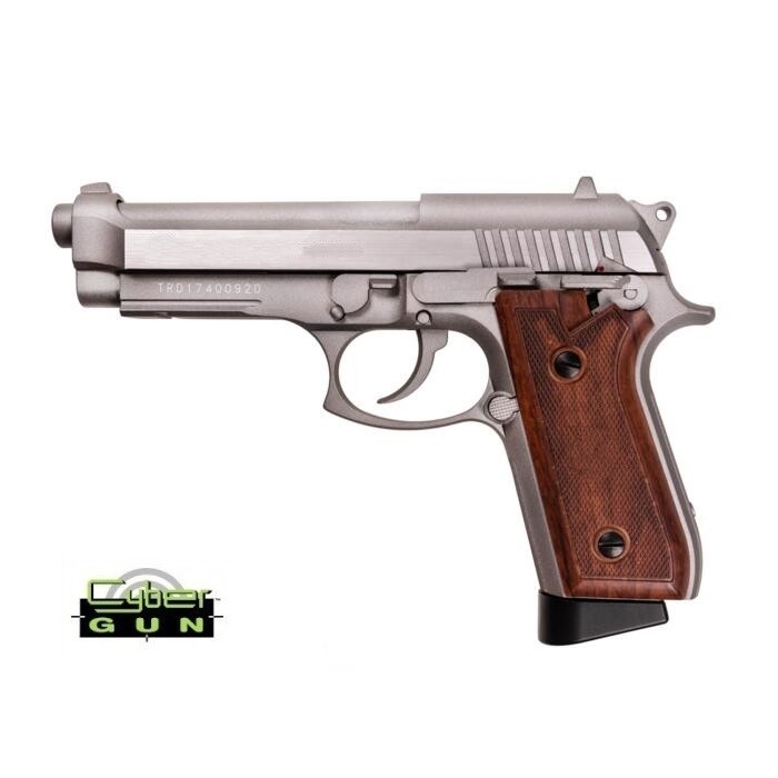 CYBERGUN PT92 Scarrellante-Singolo/Raffica-Full Metal -CO2 -SILVER