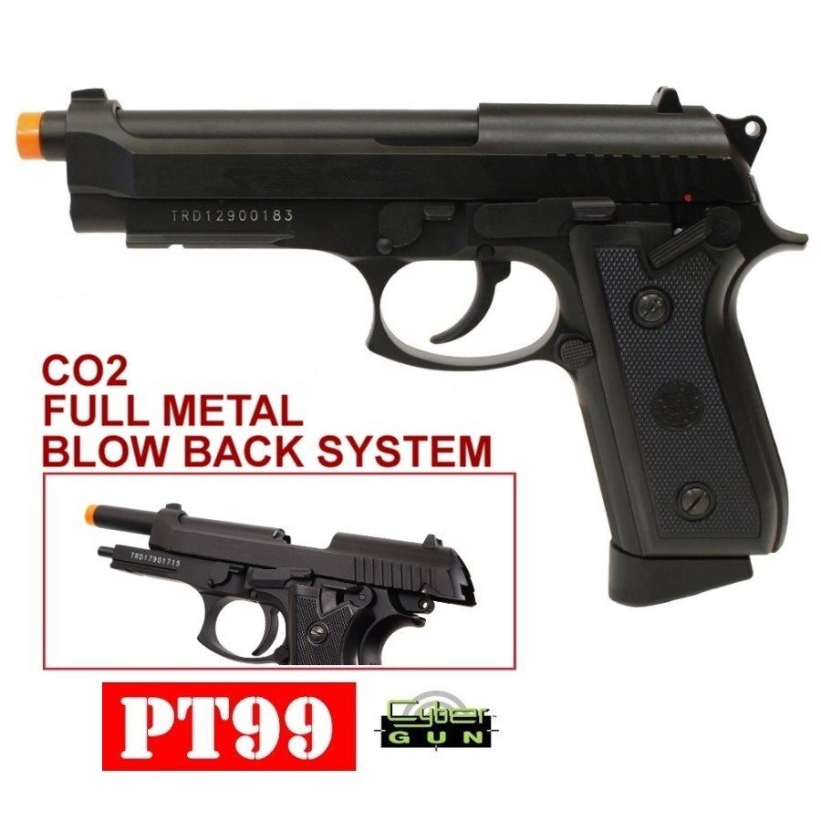 CYBERGUN PT99 Scarrellante-Singolo/Raffica-Full Metal -CO2 -Black