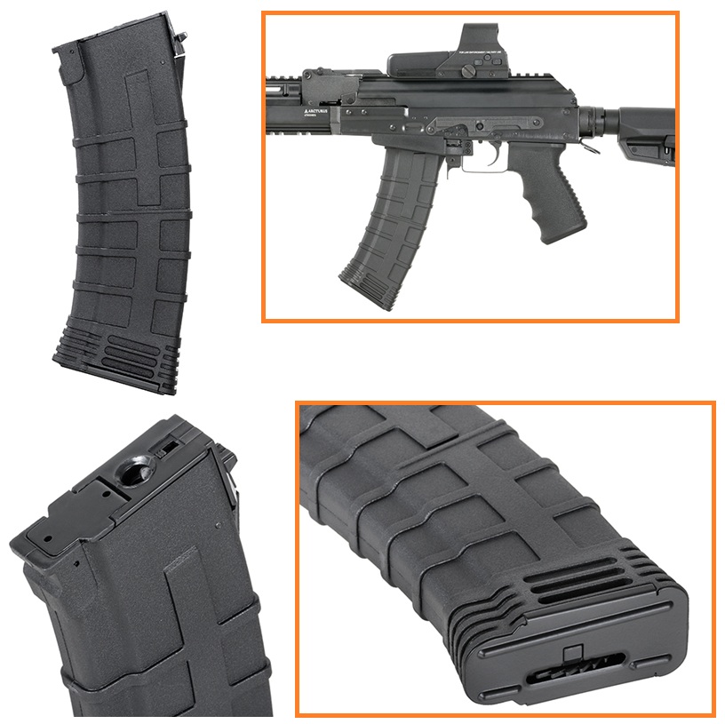 CYMA 500rd AK74 Reinforced Polymer Magazine - Black (FBP3003)