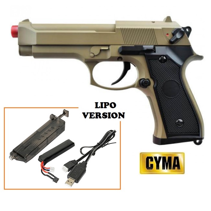 CYMA NEW M92 ELETTRICA TAN CON BATTERIA LIPO (CM.126T)