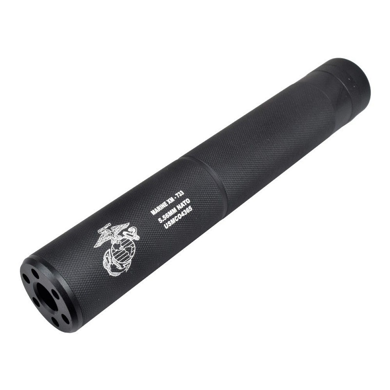 CYMA USMC BLACK SILENZIATORE 200MM X 30MM (HY-141R)