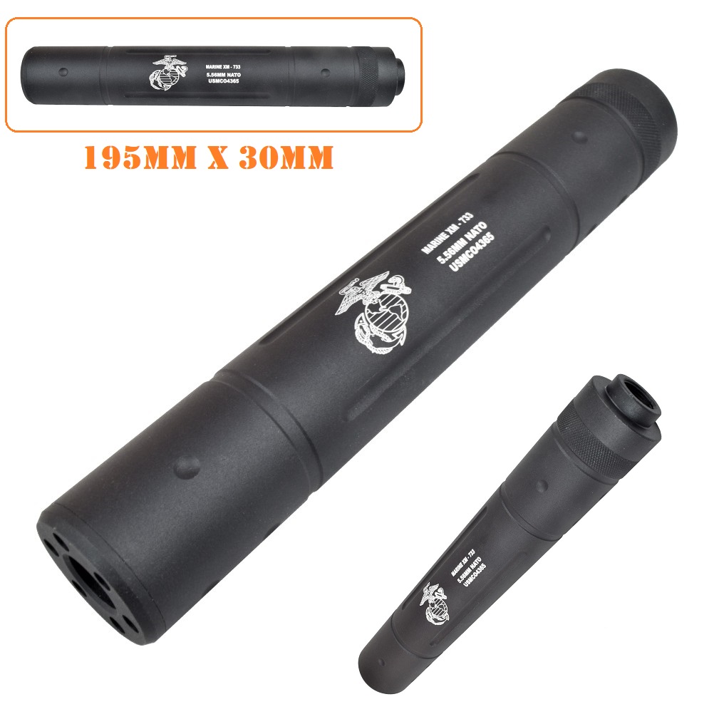CYMA USMC SILENCER BLACK 195mm x 30mm Type R (HY-150R)