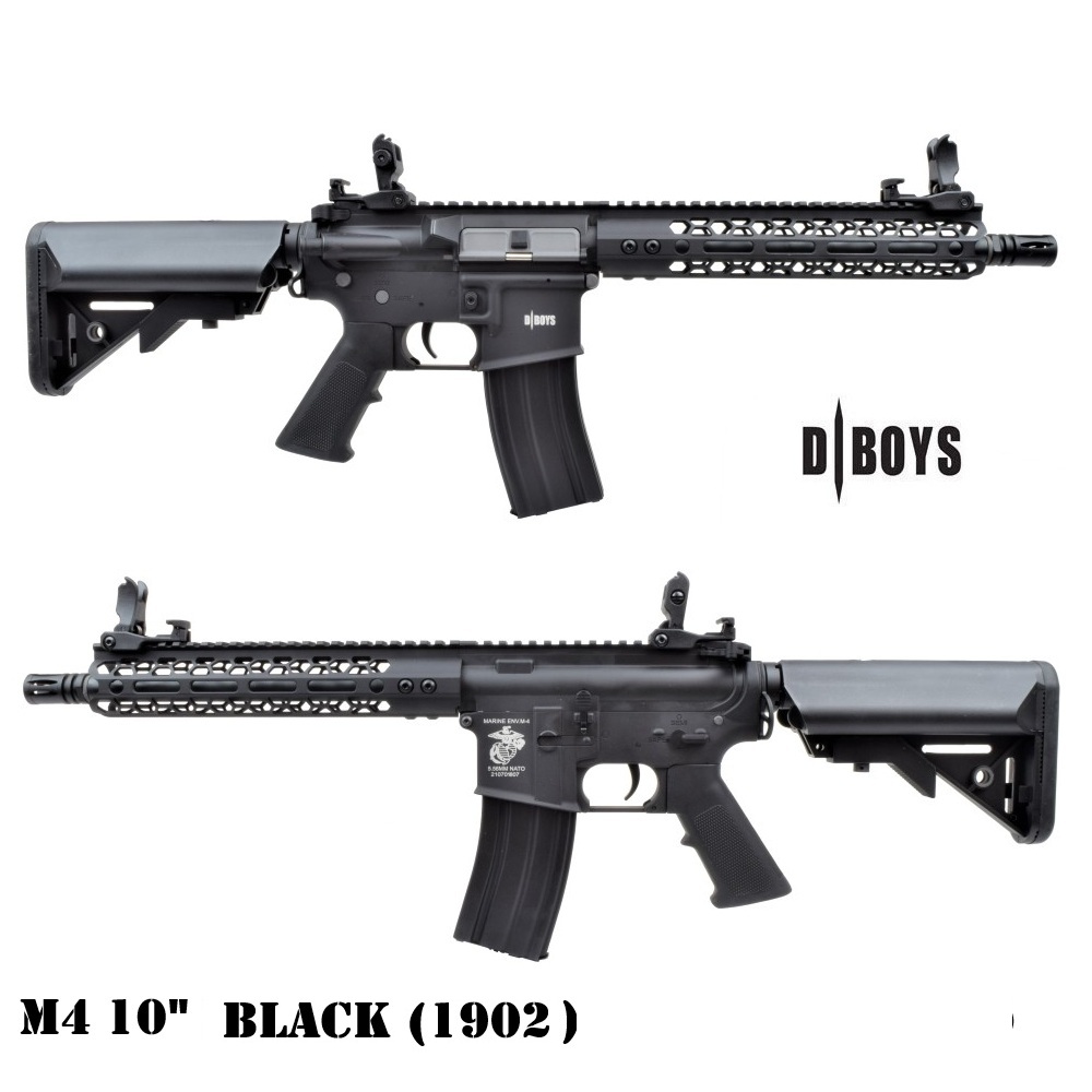 D-BOYS M4 MLOK 10" POLYMER BLACK (1902) METAL RIS