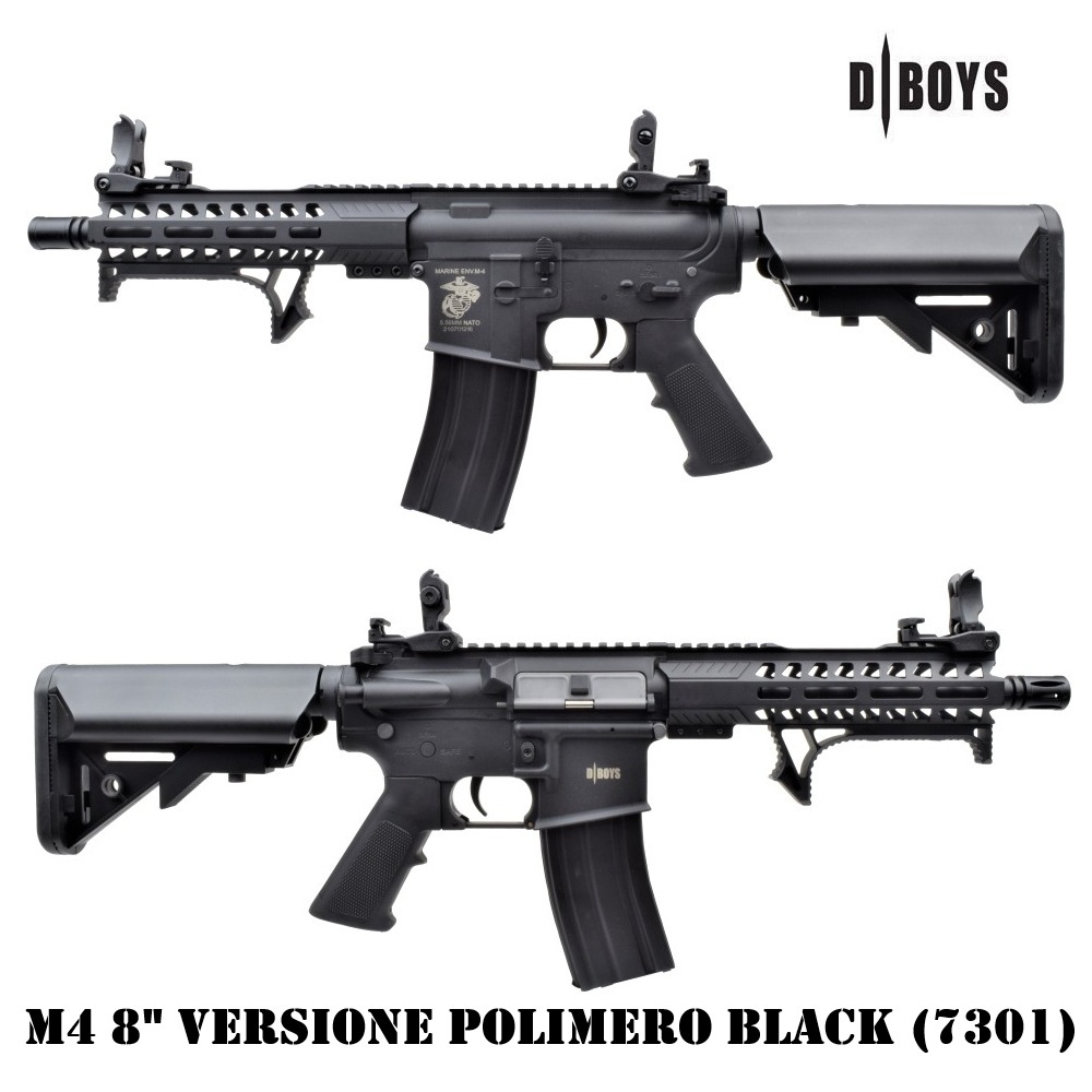 DBOYS 2.0 M4 MLOK FIGHTER 8'' COMMANDO MARINE BLACK (7301)