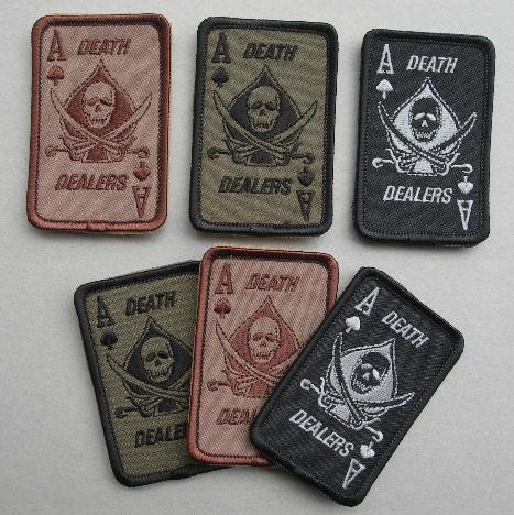 Death Card Jolly Roger asso di picche patch