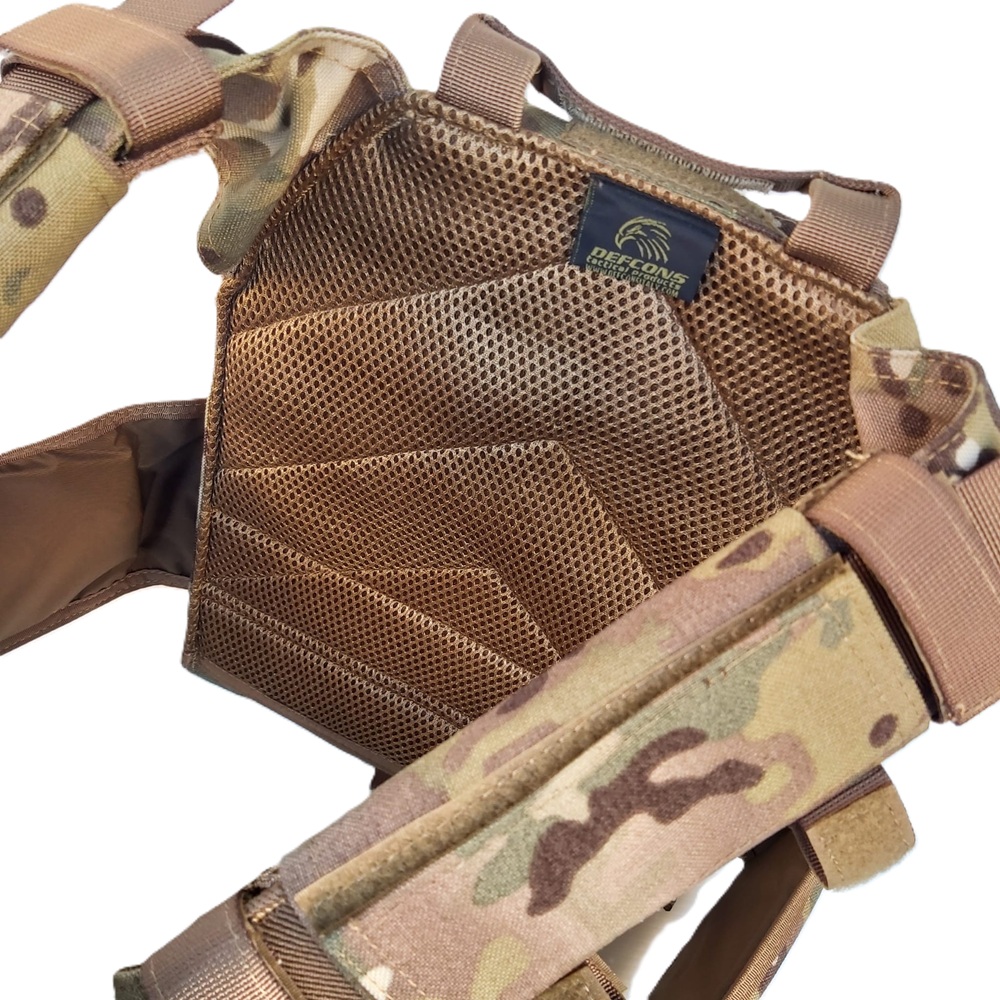 DEFCON5 STORM PLATE CARRIER MULTI CAMO WITH QUICK RELEASE SYSTEM + TRIPLE MAG. POUCH (BAV23) - Image 4