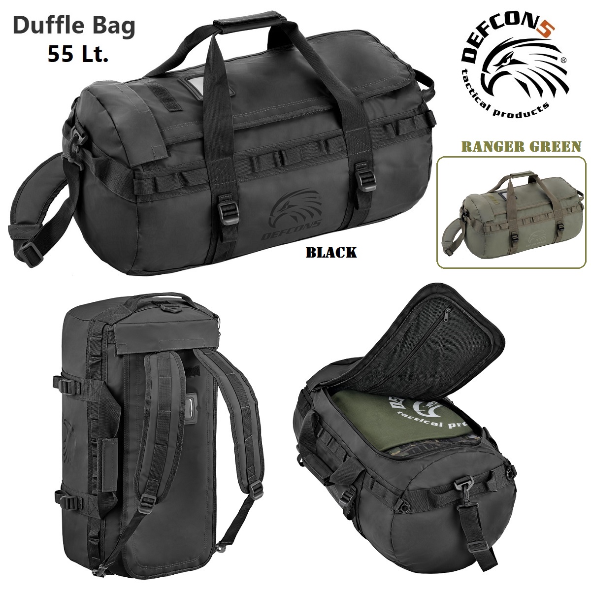 DEFCON 5 DUFFLE BAG 55 Litri (D5-5519)