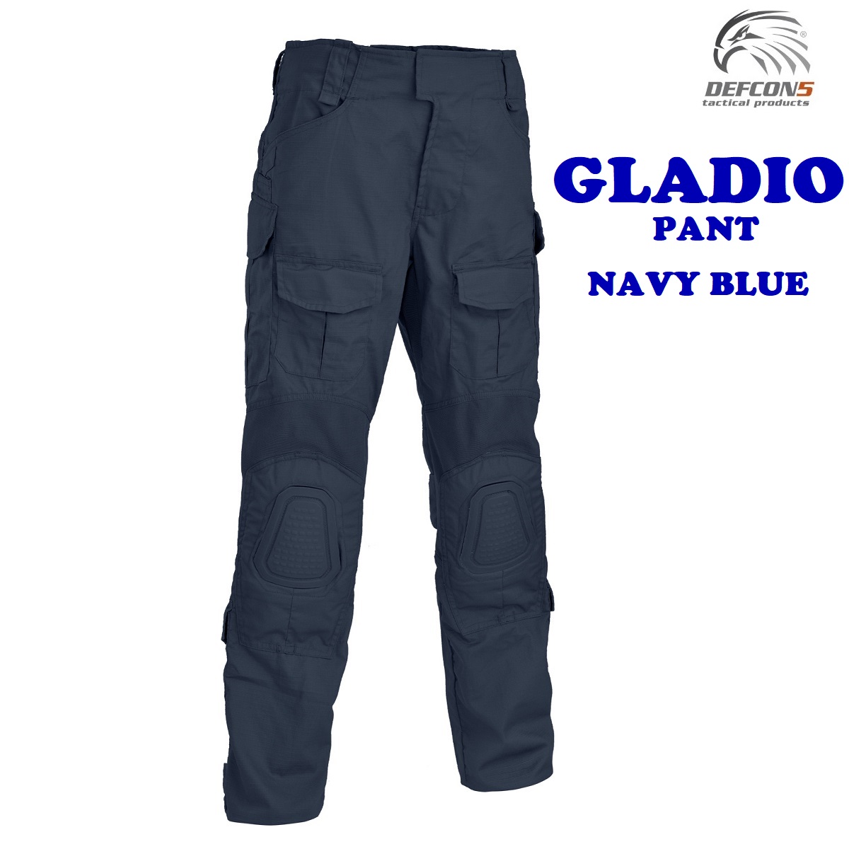 DEFCON 5 BLUE NAVY PANTALONE GLADIO TACTICAL CON GINOCCHIERE INCLUSE (D5-3227)