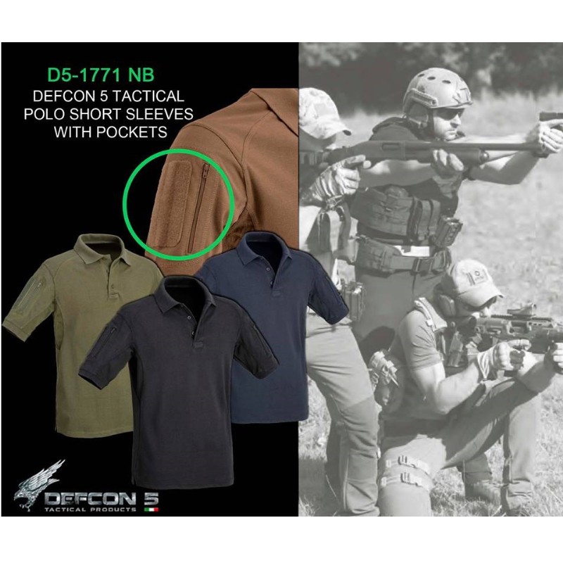 Defcon5 Tactical Polo Olive - manica corta (1771) - Image 2