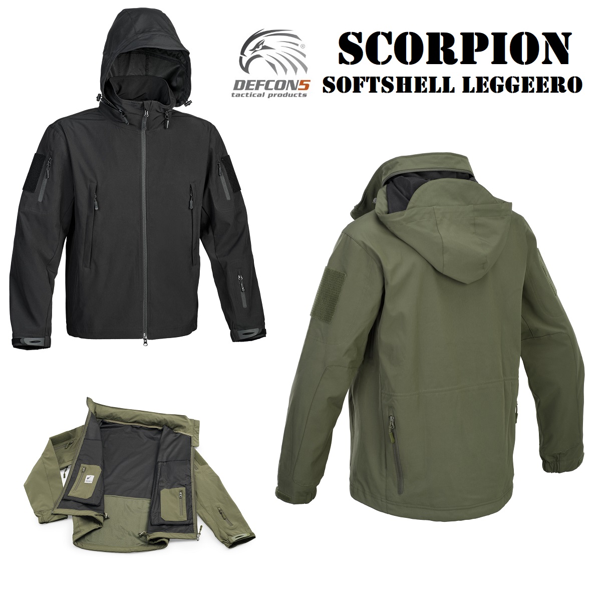 DEFCON5 SCORPION SOFTSHELL LEGGERO - LIGHT SOFTSHELL