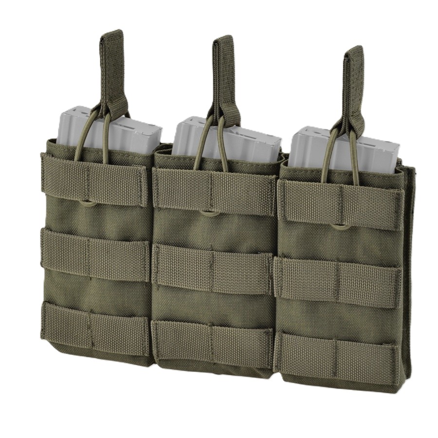 DEFCON 5 TASCA PORTA CARICATORE TRIPLO OLIVE DRAB PER 5.56 e 7.62 (D5-M4AK3DOOD)