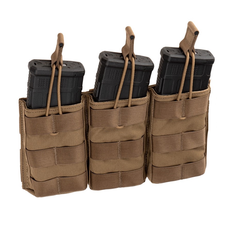 DEFCON 5 TASCA PORTA CARICATORE TRIPLO COYOTE BROWN PER 5.56 e 7.62 (D5-M4AK3DOCB)