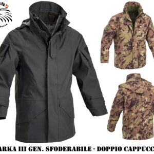 DEFCON5 PARKA GEN.3 - Doppio cappuccio- Liner in Pile sganciabile