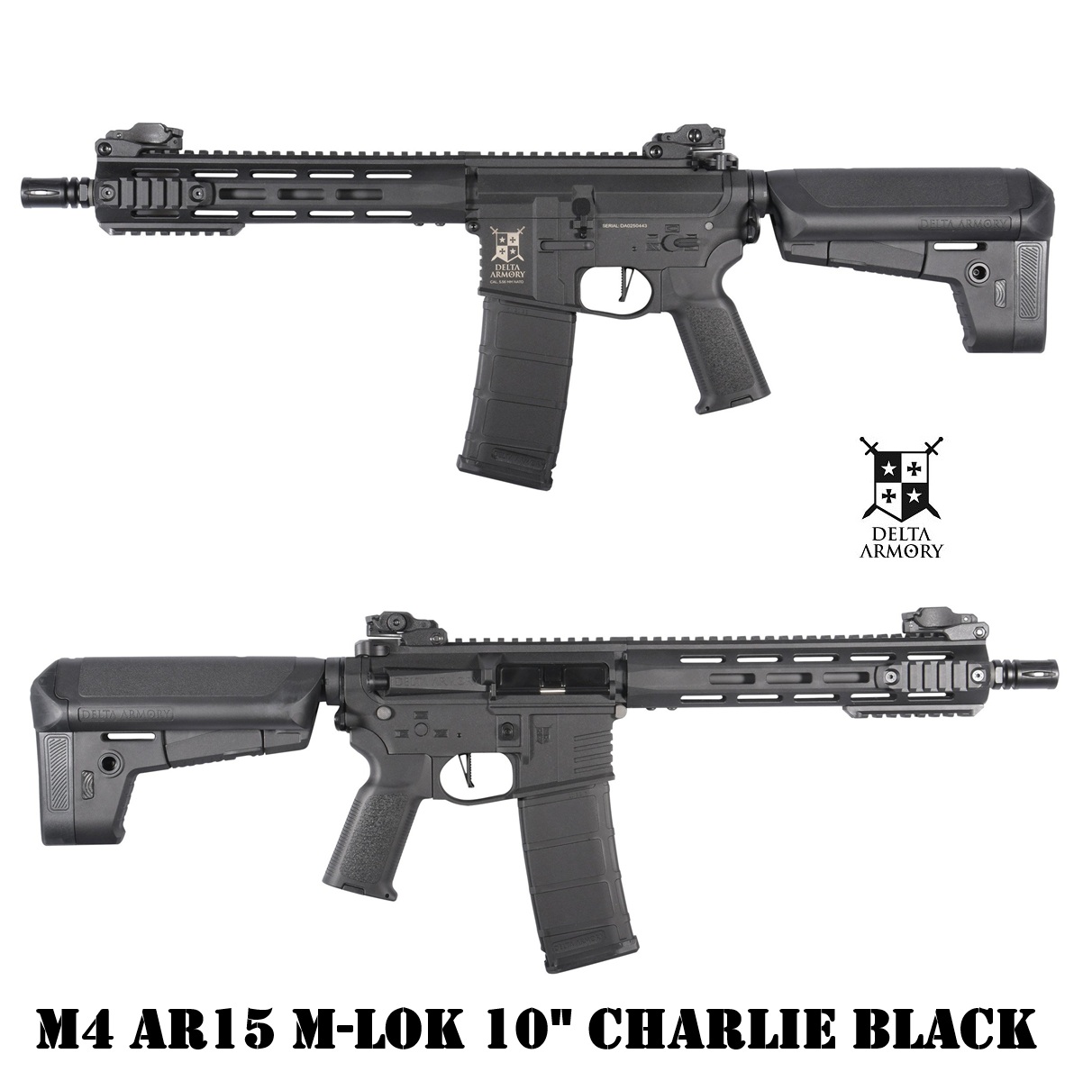 Delta Armory M4 AR15 M-LOK 10" Charlie Black (DA-C09)