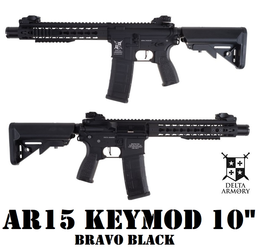 DELTA ARMORY AR15 KeyMod 10” Bravo Black - Full Metal & Full Optionals ( DA-A06)