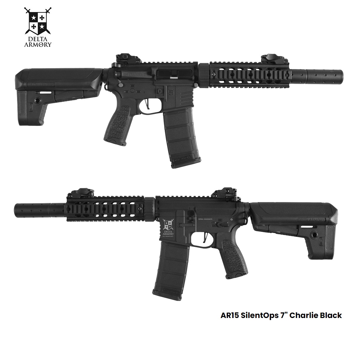 Delta-Armory AR15 SilentOps 7” Charlie Black (DA-C05)