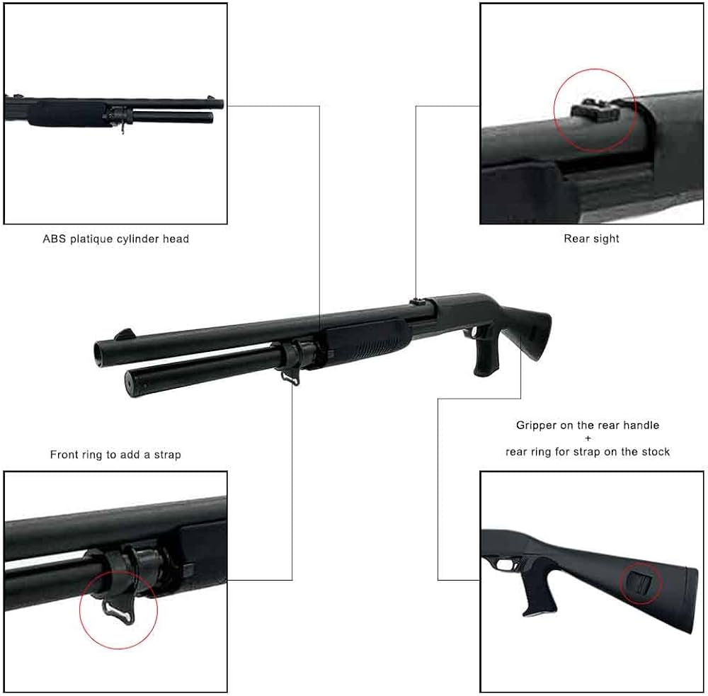 Double Eagle M56AL Tri Shot Shotgun Black - immagine 4