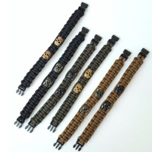 "Double Tap Skull Plastic" Survival bracelet