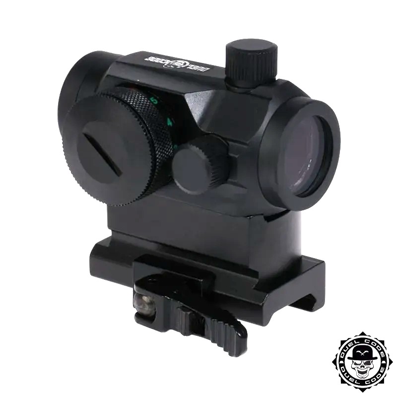 DUEL CODE G2 / MIRINO A PUNTO ROSSO E VERDE 1 X 22  COLORE NERO - CON GUIDA DI MONTAGGIO BASSA E ALTA (DU10035)