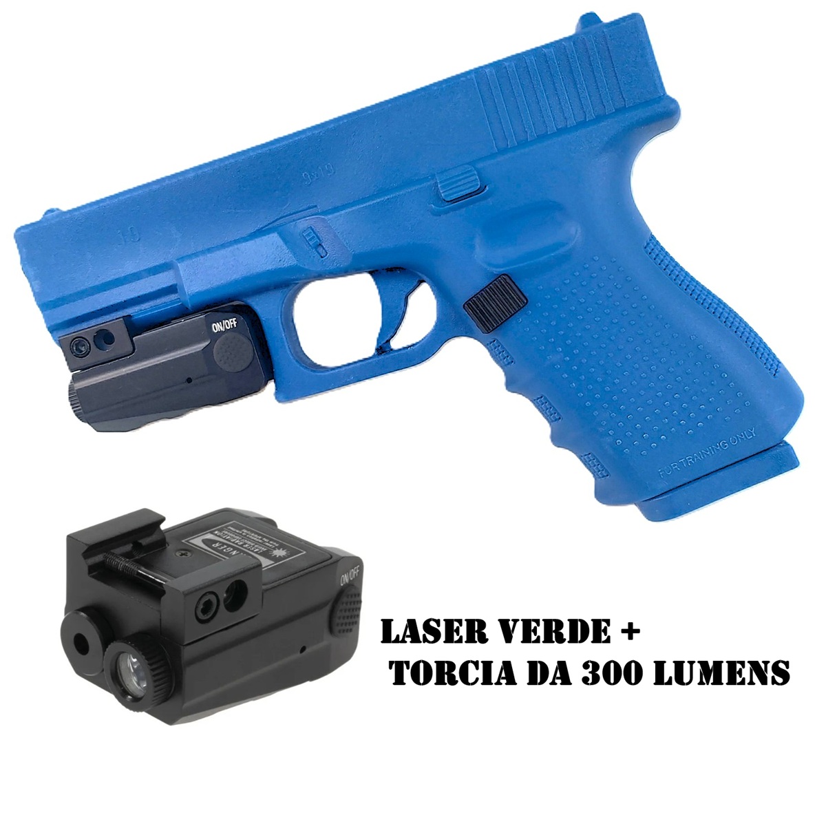 DUAL CODE Laser Verde con torcia tattica da pistola L2 da 300 Lumens (DU10090)