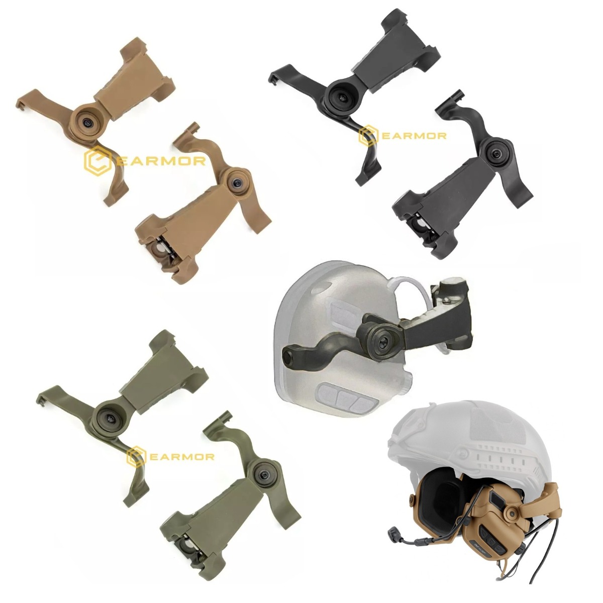 Earmor - M16A ARC Adapters for M32 PLUS - Tactical Headset Mounting Kit
