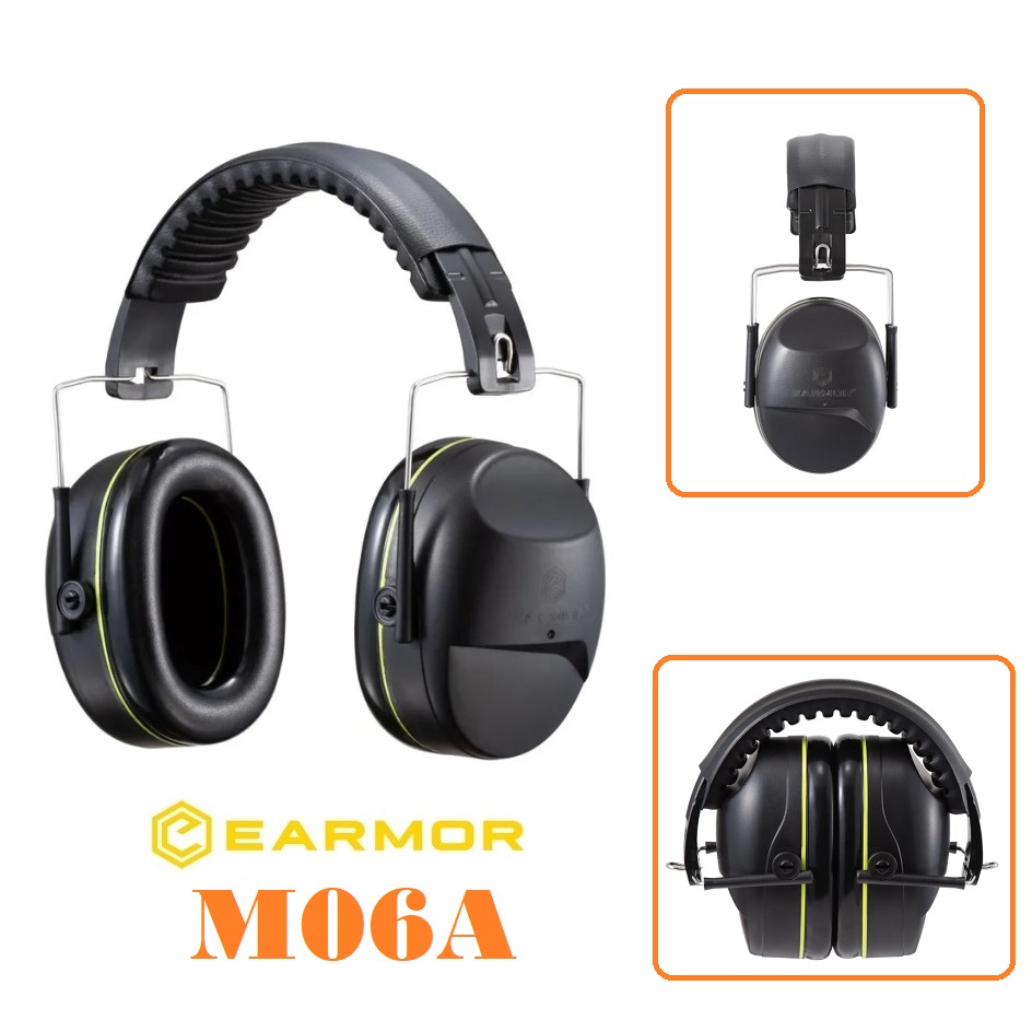 EARMOR M06A Black Hearing Protector - Cuffie Protezione Passiva Standard
