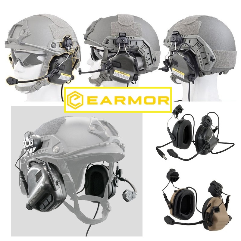 EARMOR M32H MOD3 Electronic Communication Hearing Protector For FAST HELMET -By Opsmen